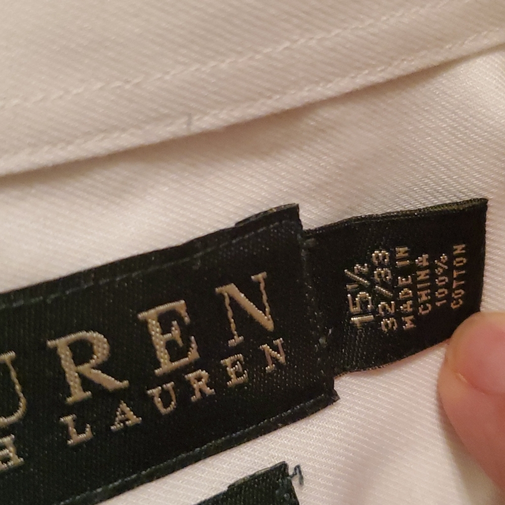 Ralph Lauren men's button down white shirt - Picture 4 of 8